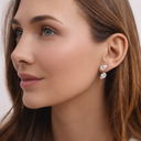 Diamond Pear Studs
