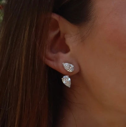 Meridian Earrings in Tilted Pear