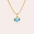 Oval Aquamarine Charm