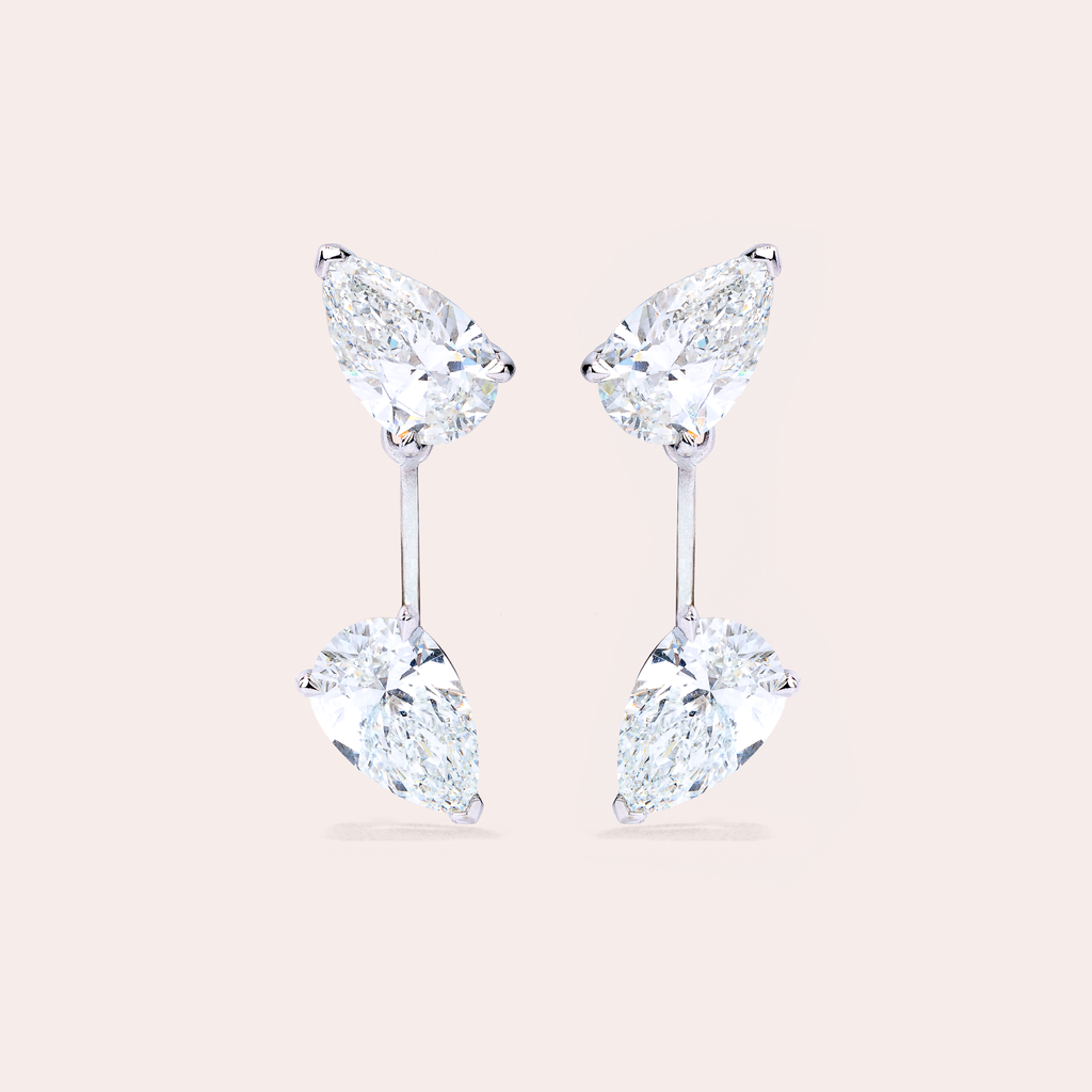 Meridian Earring Jackets in Tilted Pear
