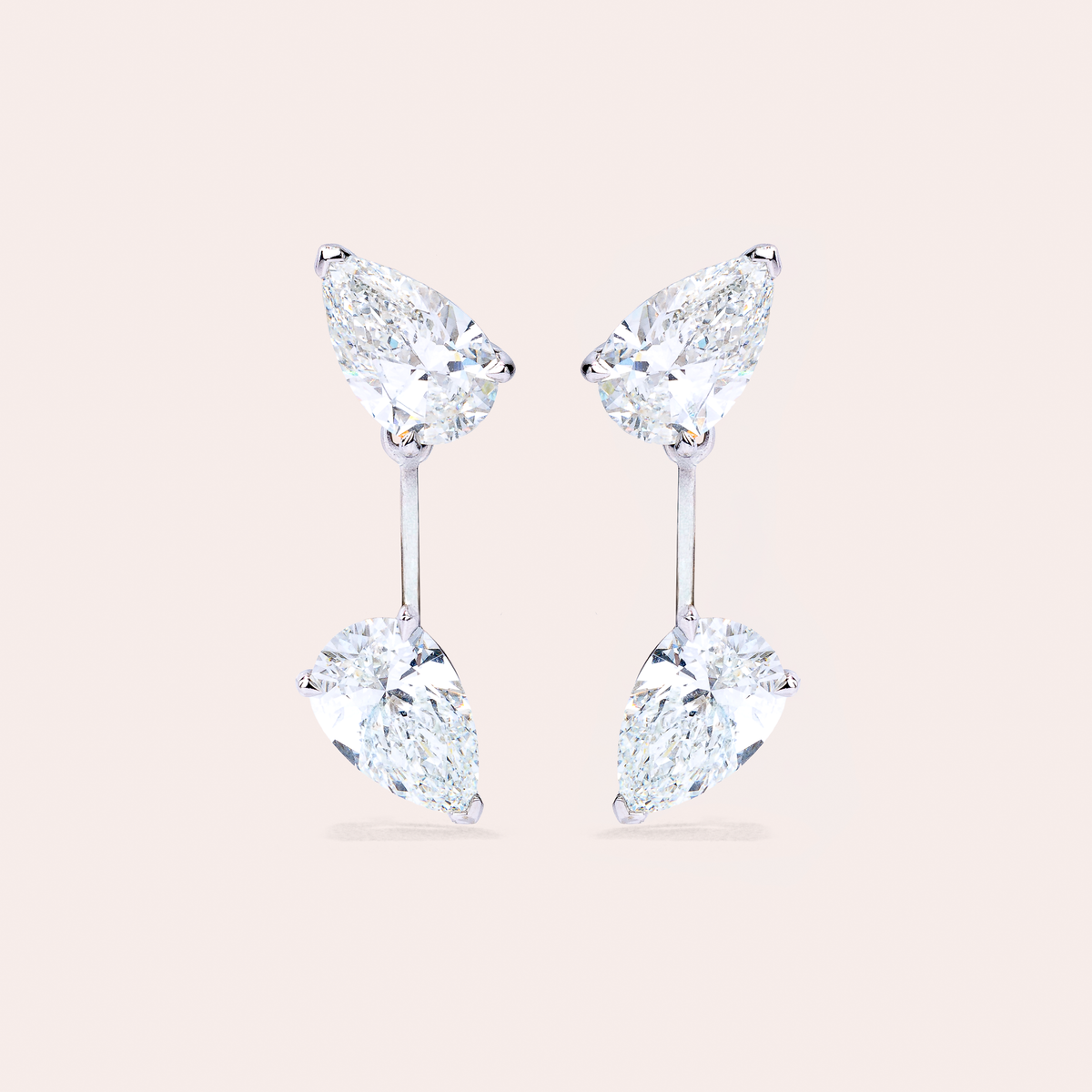Meridian Earring Jackets in Tilted Pear